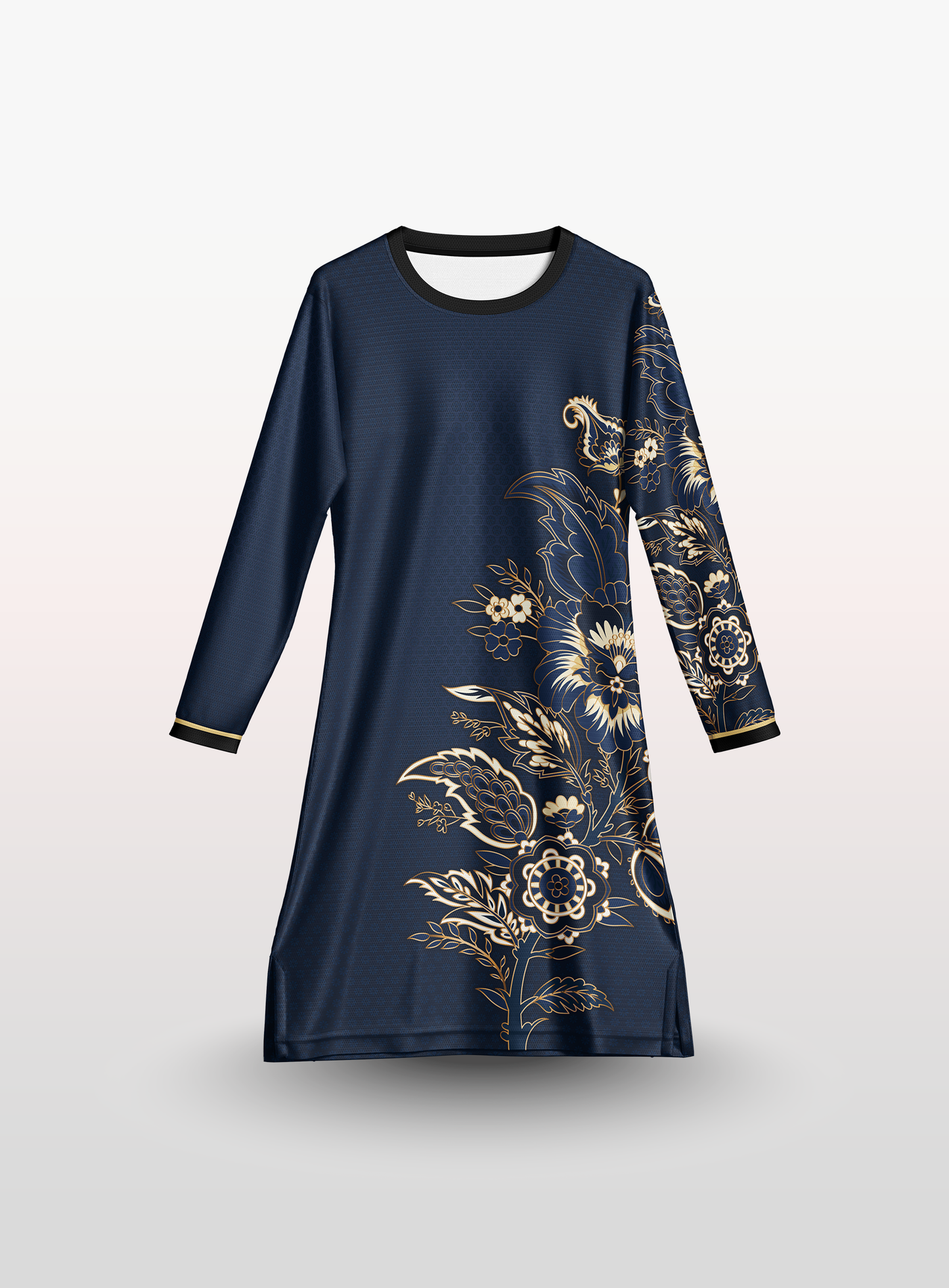 Muslimah Batik in Blue