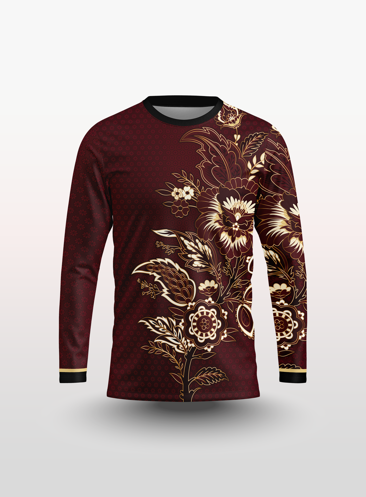 Polo Batik in Maroon