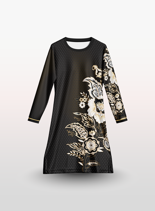 Muslimah Batik in Black