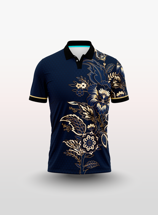 Polo Batik in Blue