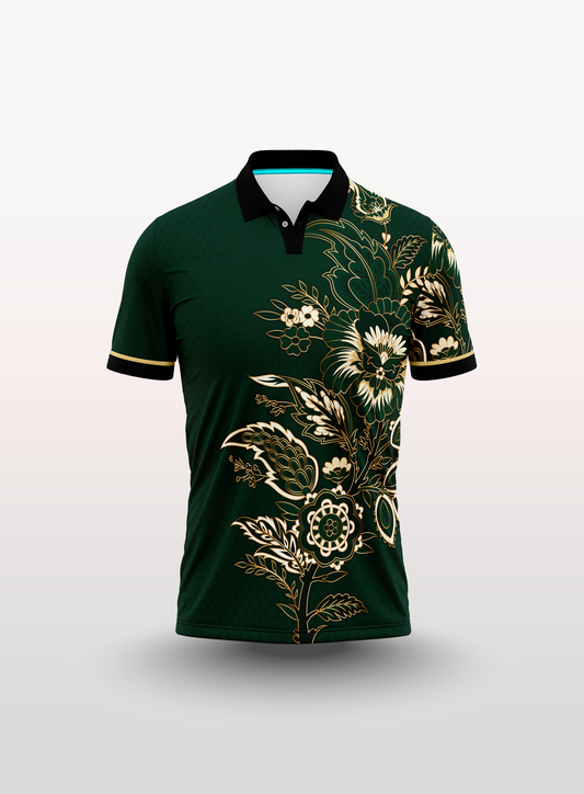 Polo Batik in Green