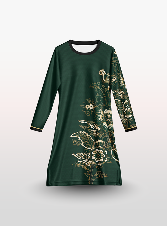 Muslimah Batik in Green