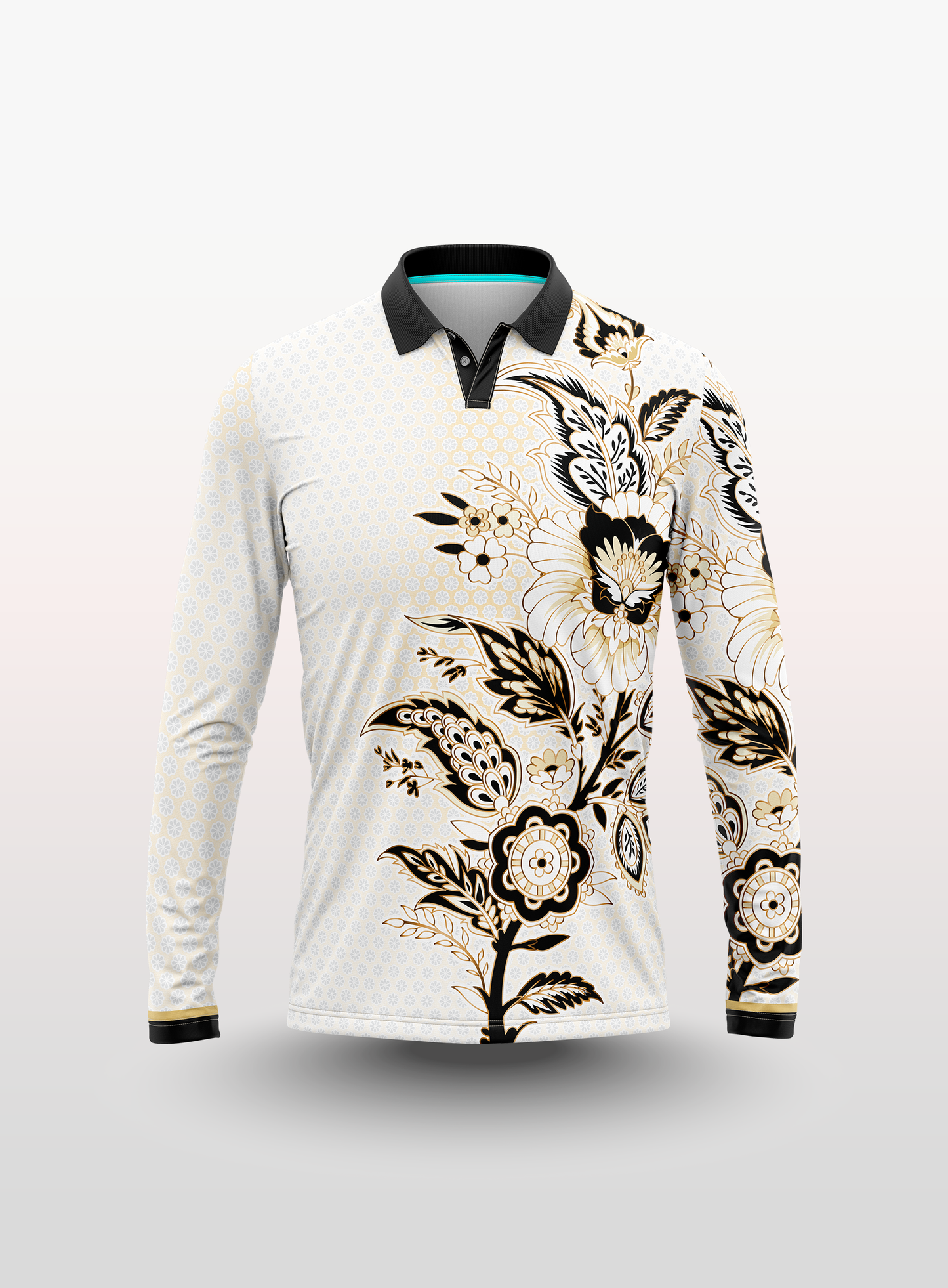 Polo Batik in White