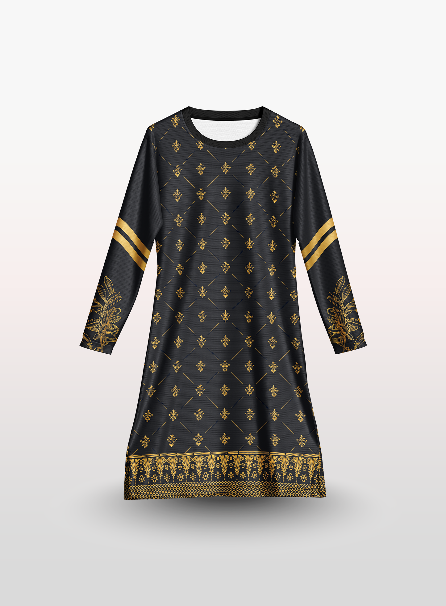 Muslimah Cempaka Songket in Black
