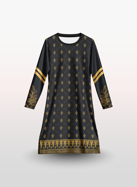 Muslimah Cempaka Songket in Black