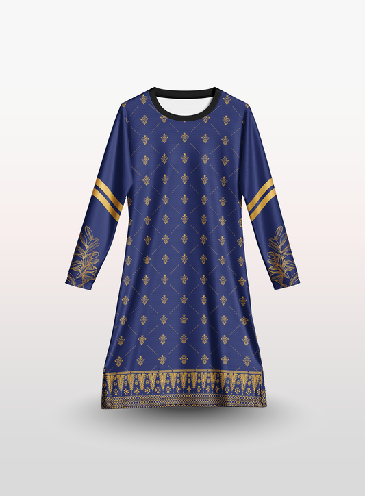 Muslimah Cempaka Songket in Blue