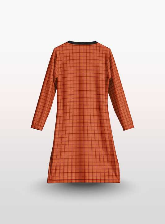 Muslimah Petak in Brick Orange