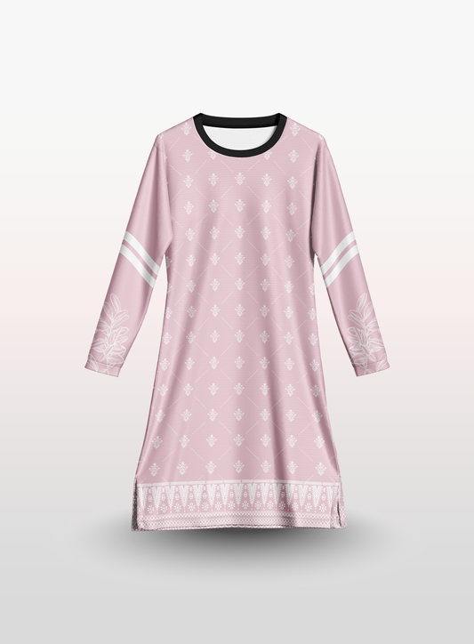 Muslimah Cempaka Songket in Pink