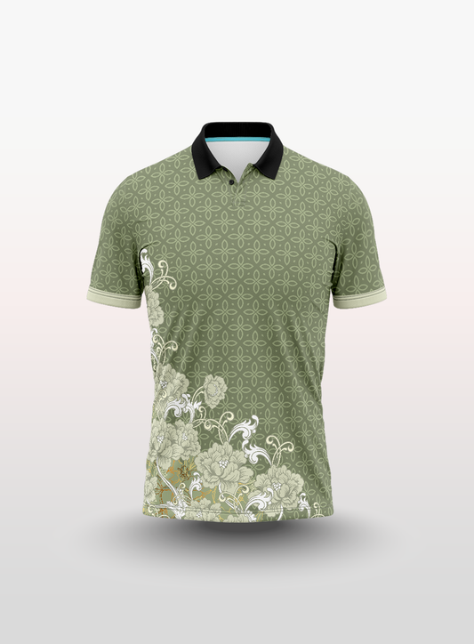 Polo Floral in Green