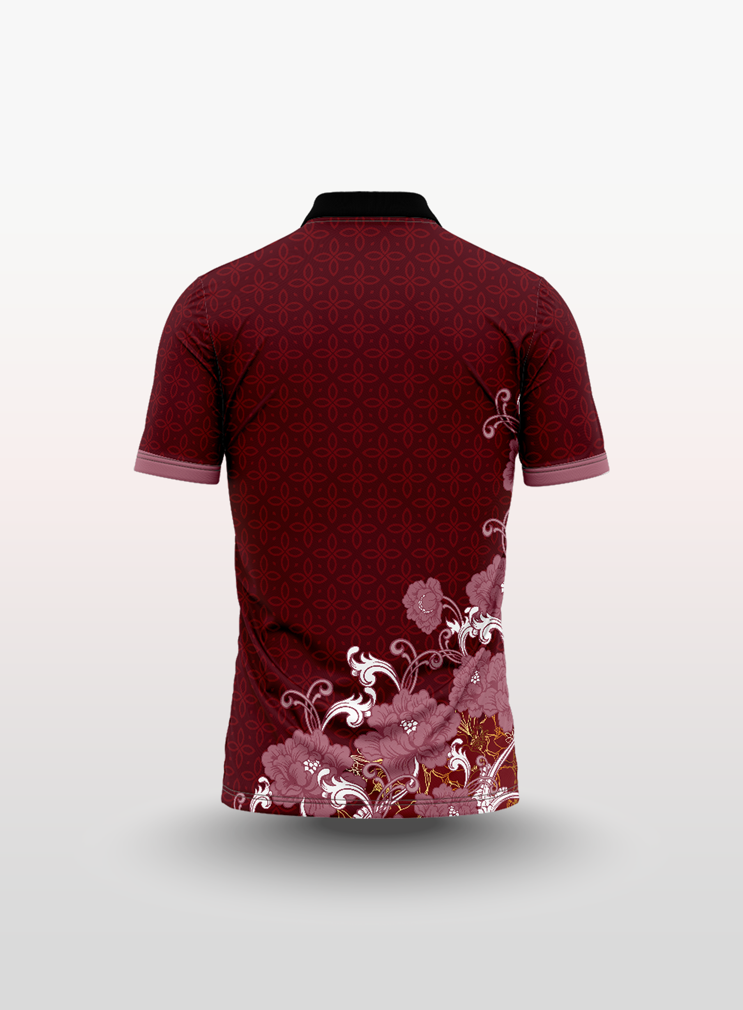 Polo Floral in Maroon